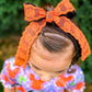 Velvet Pumpkin Ribbon Bow